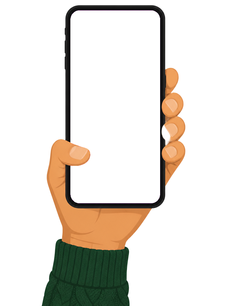 Hand holding the Verdix driver app